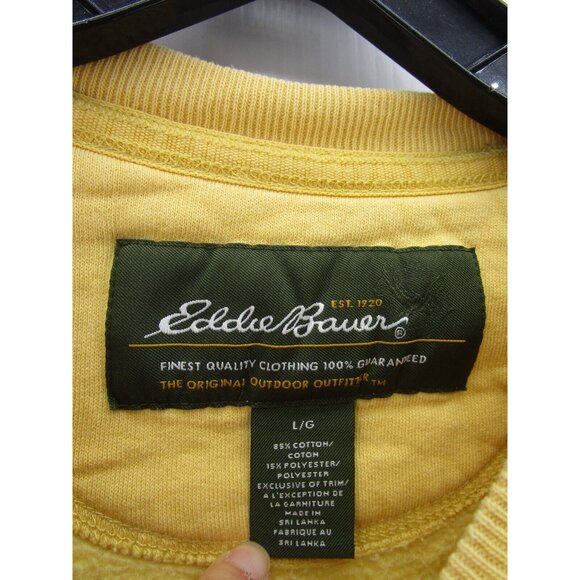 VINTAGE Eddie Bauer Sweater Large EB Logo Pullover Crewneck Y2K Knit - Picture 8 of 9